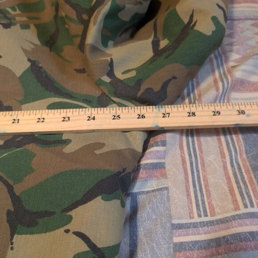 Vintage Camo Jacket Sports Hunting Orange Reversible Field Snap up Cargo Coat - Picture 5 of 7